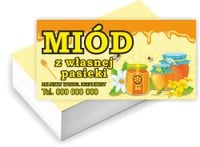 Wizytówki firmowe GOTOWY PROJEKT GRATIS 100 sztuk MIÓD HANDEL DETALICZNY