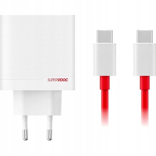 Ładowarka USB-A/USB-C OnePlus, 80W SuperVOOC + kabel 1m, oryginalna, szybka na Arena.pl