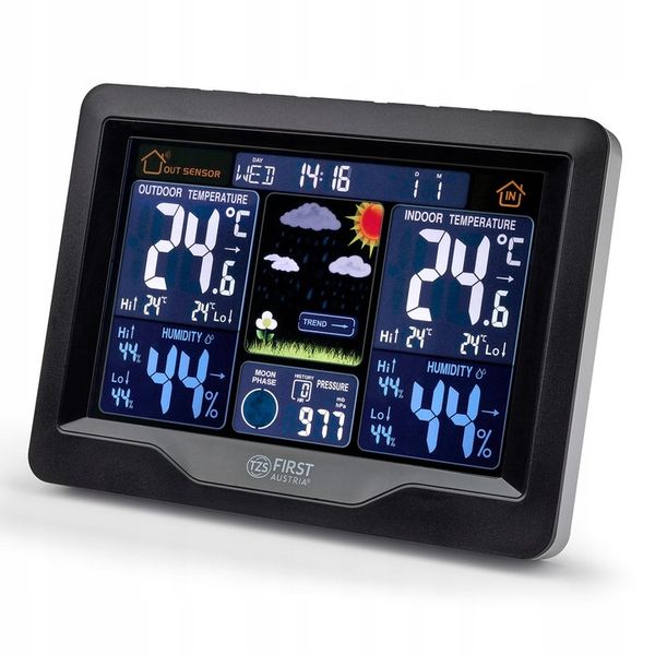 Bezprzewodowa stacja pogody ZEGAR HIGROMETR first austria zdjęcie 2