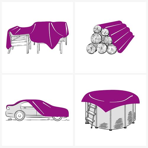 Plandeka, szara, 1x2,5 m, 650 g/m² na Arena.pl