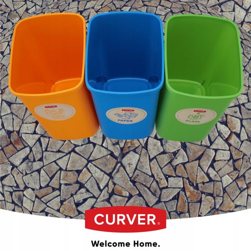 Curver Kosz Na Śmieci Pojemnik 10L 3 Kolory 3 szt na Arena.pl