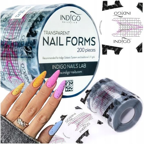 Formy do przedłużania paznokci Szablony Motylki Transparentne 200szt Indigo na Arena.pl