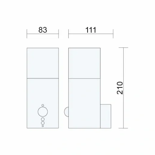 Kinkiet zewnętrzny ścienny z czujnikiem ruchu zmierzchu i zmierzchu do LED zdjęcie 2
