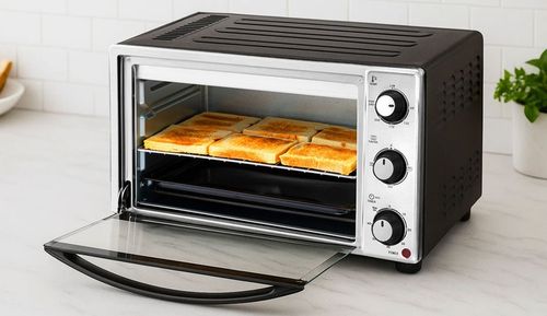 MINI PIEKARNIK PIECYK ELEKTRYCZNY Z TERMOOBIEGIEM DO PIECZENIA 25L na Arena.pl