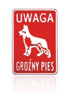 tablica 15*20cm uwaga groźny pies - tab m p22