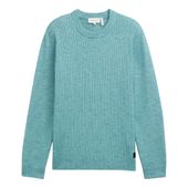 Tom Tailor sweter niebieski okrągły rozmiar M