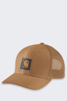 Czapka z daszkiem Carhartt Rugged Flex Twill Mesh-Back Patch Cap brązowy