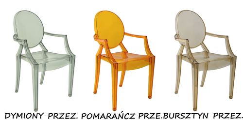 Krzesło Dankor Design Louis Ghost czarny na Arena.pl