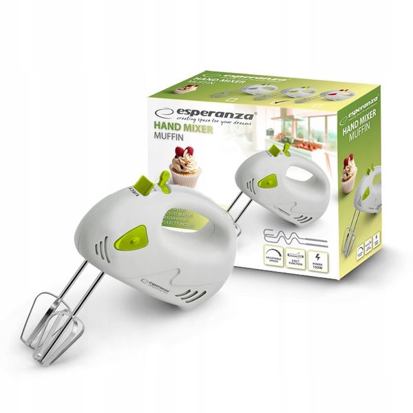Mikser ręczny Esperanza Muffin EKM007G 125 W biały zdjęcie 1