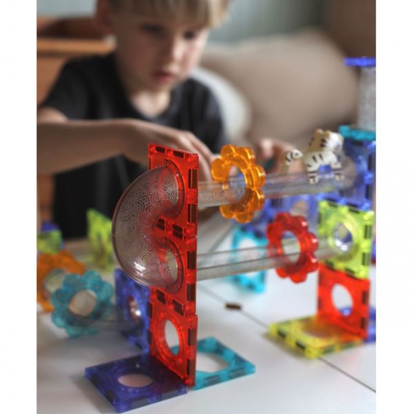 WOOPIE Klocki Magnetyczne Tor Kulkowy Zwierzęcy Raj 104 el. zdjęcie 2