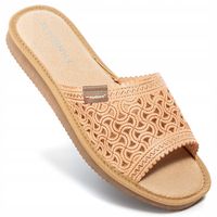 Kapcie Skórzane Damskie Pantofle GÓRALSKIE Laczki Domowe 36-41 PanSzew