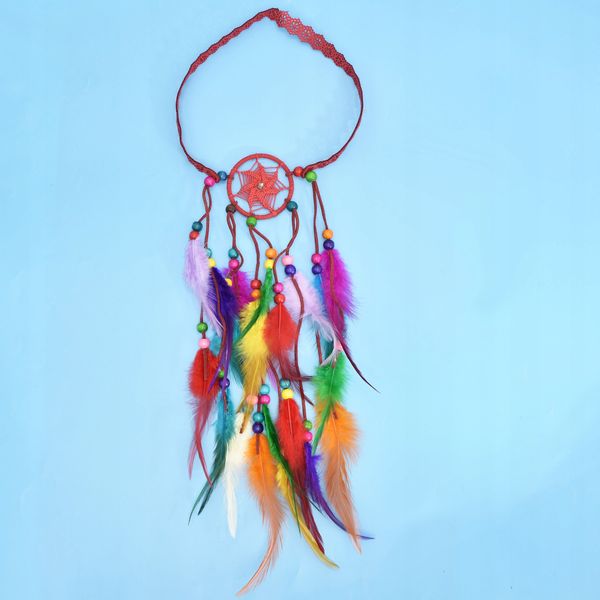 Pióropusz OPASKA do Włosów ŁAPACZ SNÓW PIÓRKA A14 zdjęcie 3