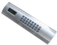 linijka 20cm z kalkulatorem srebrna w pud. | li-612z
