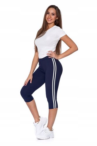FIT GETRY DAMSKIE LEGGINSY PEACH TOUCH Z LAMPASAMI 3/4 PLUS SIZE MORAJ XXL na Arena.pl