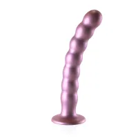 ouch! beaded g-spot silicone - model z koralikami, 20,5 cm, metaliczny