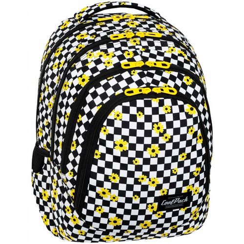 PLECAK SZKOLNY MŁODZIEŻOWY DLA DZIEWCZYN KWIATY SZACHOWNICA KRATA na Arena.pl