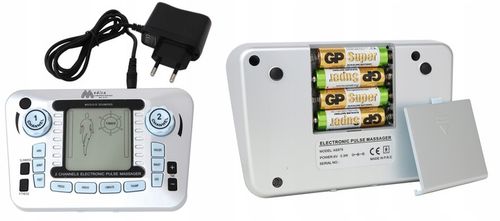 ELEKTROSTYMULATOR TENS EMS ELEKTRODY 3 RODZAJE+BAT na Arena.pl