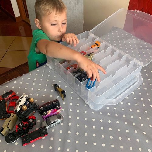 Półka Zamykana Walizka na Resoraki Autka Samochodziki Ekspozytor na 46 Aut na Arena.pl