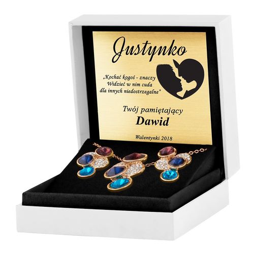 KOMPLET SWAROVSKI ELEMENTS Z GRAWEREM GRATIS  VA67 na Arena.pl