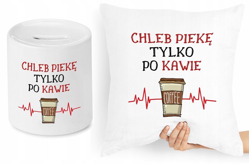 Dla Piekarza Zestaw Poduszka + Skarbonka Prezent Z Nadrukiem Ze Zdjęciem zdjęcie 1