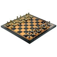 ZESTAW SZACHOWY Mignon Fiorito Metalowe Figury Italfama+Szachownica 33x33cm