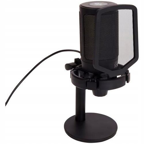 MIKROFON DO STREAMINGU ZE ŚWIATŁEM LED GAMINGOWY OBRACANY DO KOMPUTERA na Arena.pl