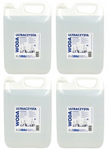 Woda destylowana ultraczysta 0,5 µS 20 L 4 x 5 L na Arena.pl