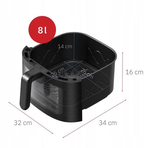 Frytkownica beztłuszczowa 8L Air Fryer Webber 1800W +WIFI +8 programów na Arena.pl