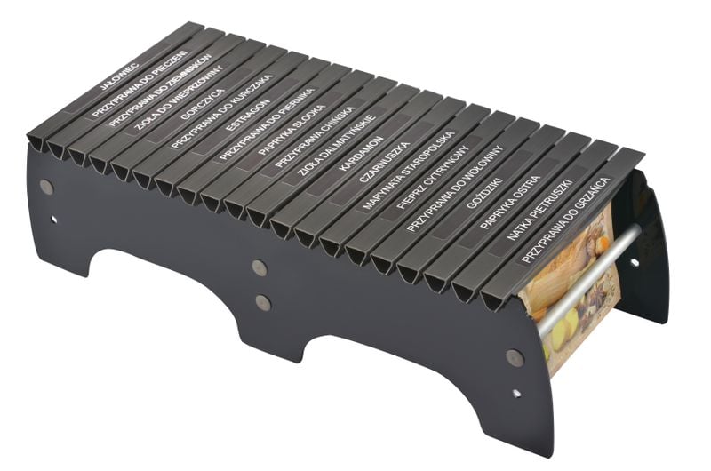 Przyprawnik oraganizer do przypraw COMBO wysoki czarny + gratis zdjęcie 1