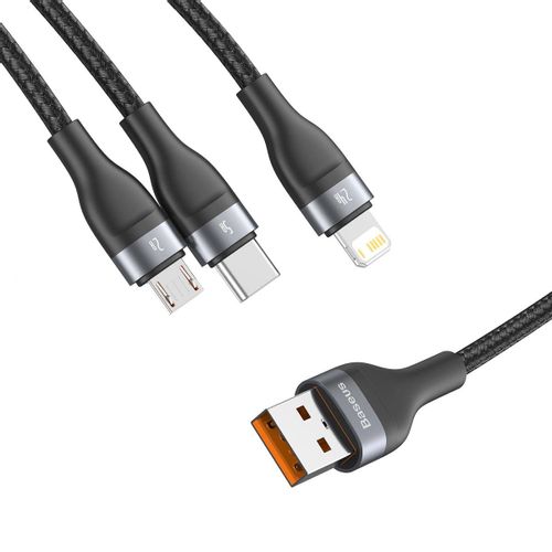Kabel USB 3w1 Baseus iPhone Micro USB C 5A na Arena.pl