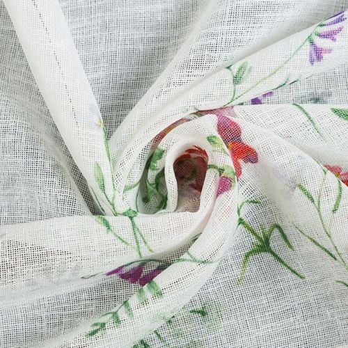 Firana gotowa zazdrostka SYLWIA 130x50 Eurofirany biała / różowa na Arena.pl