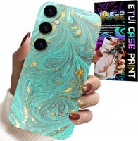 ETUI DO SAMSUNG GALAXY A24 4G - MARMURKOWE WZORY + SZKŁO HARTOWANE