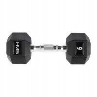 HEX PRO HANTLA STALOWA GUMOWANA 6 KG HMS ĆWICZENIA FITNESS SIŁOWNIA