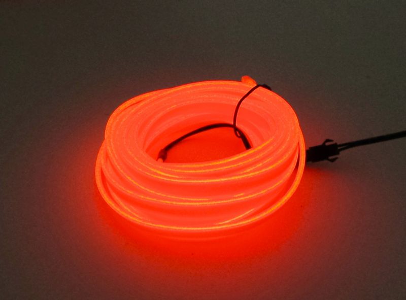 Światłowód EL WIRE Ambient Taśma LED 2m 12V Pomarańczowy zdjęcie 2