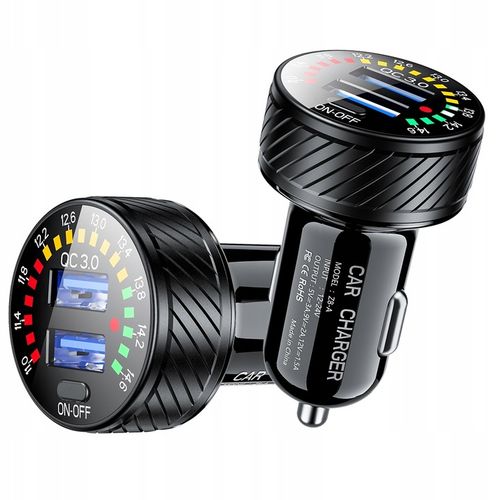 Ładowarka Samochodowa 2 x USB z szybkim ładowaniem 36W QC3.0 Sklep GSM W-WA na Arena.pl