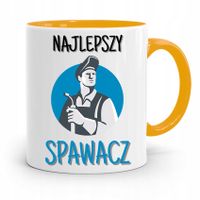 Kubek Żółty Prezent Spawacza Najlepszy Spawacz Z Nadrukiem Ze Zdjęciem