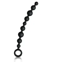 joydivision joyballs long black - silikonowy łańcuszek anatomiczny 29,8 cm