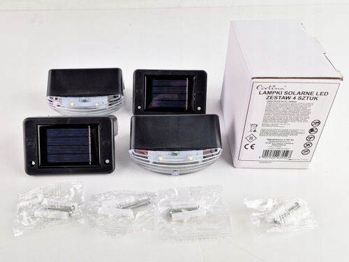 LAMPKI SOLARNE LED TARAS BALKON 4 SZT ZESTAW LAMP na Arena.pl
