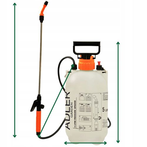 Ręczny OPRYSKIWACZ CIŚNIENIOWY Duża Pojemność 5L REGULACJA Zraszania Lanca na Arena.pl