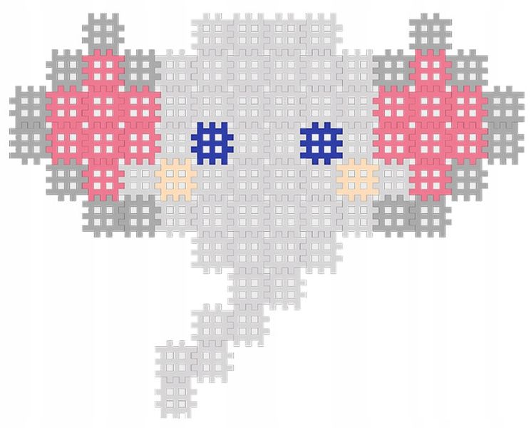 Marioinex Micro Waffle 80 elementów SŁOŃ - obraz puzzle zdjęcie 8