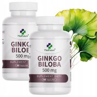 Ginkgo biloba Miłorząb japoński 500 mg pamięć koncentracja - 2 opakowania