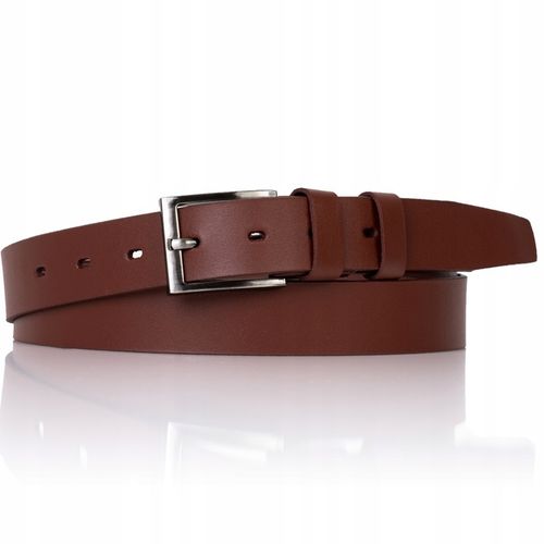 SEPHER Pasek skórzany klasyczny J. BRĄZOWY męski na Arena.pl