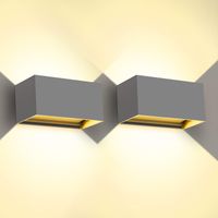 Lampy LED Kingwen, 20 W, 3000 K, IP65, szare, zestaw 2 szt.