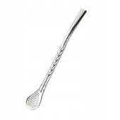 Bombilla Rosario do yerba mate 15,5 cm - Srebrna INOX