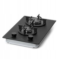 PŁYTA GAZOWA GRZEWCZA DO ZABUDOWY KLARSTEIN 2 PALNIKI SZKŁO CZARNA