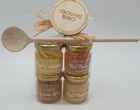 zestaw dla babci - 3 miody+łyżka+tabliczka