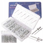 NITY ZRYWALNE ZESTAW NITÓW TRZPIENIEM STALOWYM 400 SZT. ORGANIZER