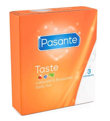 Kolorowe prezerwatywy Pasante Taste - 3 szt. na Arena.pl