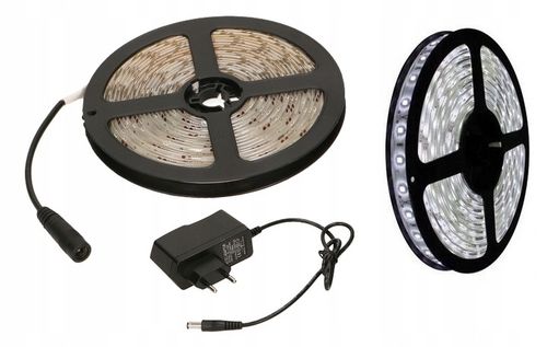 TAŚMA led LISTWA ledowa biała Z ZASILACZEM OŚWIETLENIE KUCHENNE DO MEBLI na Arena.pl