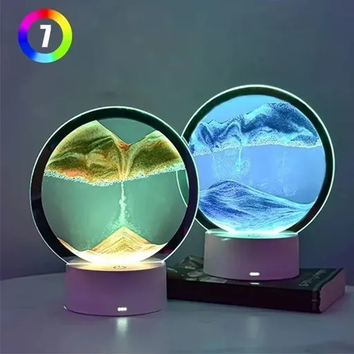 SZKŁO 3D MALOWANIE PIASKIEM KLEPSYDRA OBRÓT O 360° ŚCIEMNIANIE DOTYKOWE zdjęcie 10